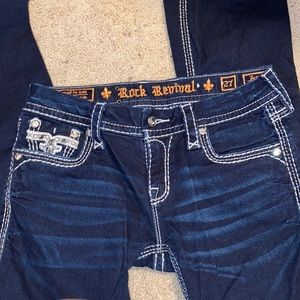 ROCK REVIVAL BOOT CUT JEANS